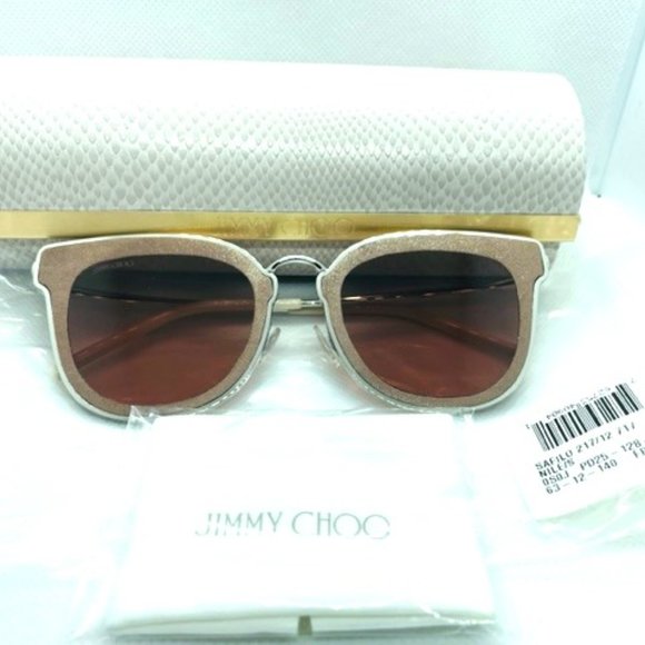 JIMMY CHOO NILE/S S0J 2M Silver Beige-Brown Pink Anti-Reflection 63mm main image 4